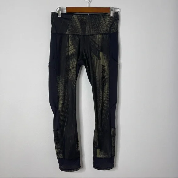 Lululemon Athletica Fresh Mesh Run Crop Leggings Size 6 - Picture 3 of 10